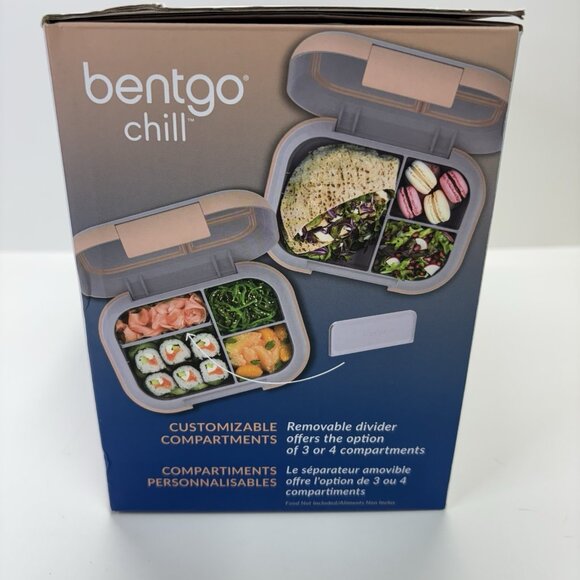 New Bentgo Chill XL 5 Cup Lunch Box Set Ice Pack 3/4 Compartment 8B03WB Purple - Picture 6 of 8